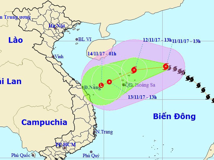 Bão số 13 có thể đổi hướng, suy yếu trước khi đổ bộ - Ảnh 1.