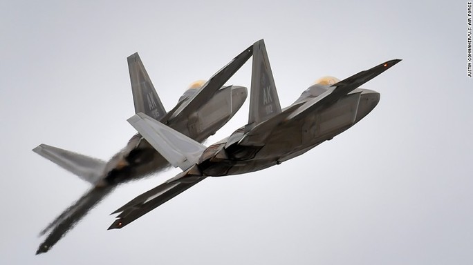 
Máy bay tiêm kích F-22 Raptor. Ảnh: Không quân Mỹ công bố
