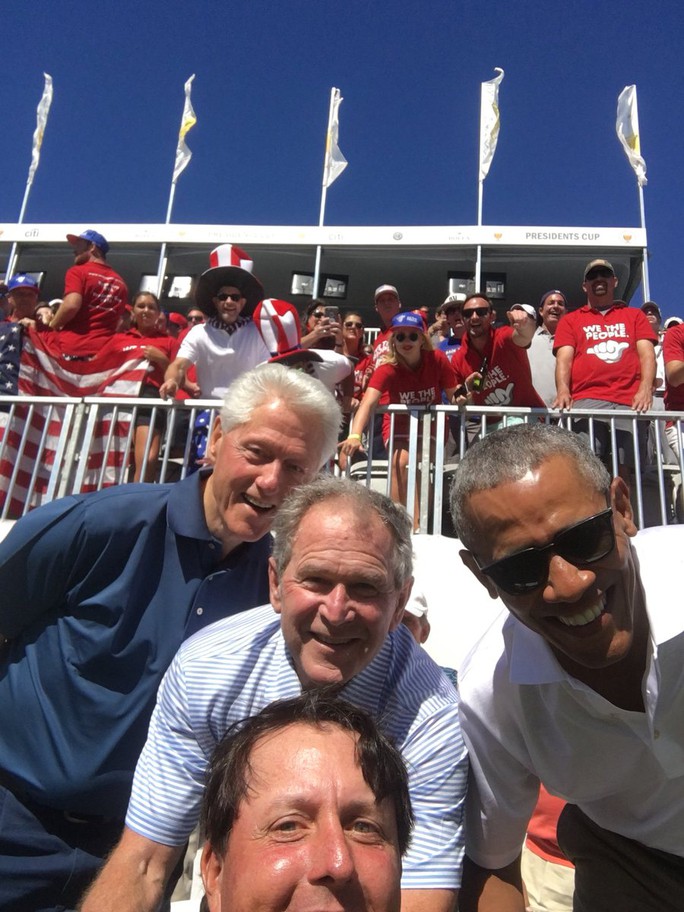 Ba cựu tổng thống Obama, Bush và Clinton gây sốt tại Presidents Cup - Ảnh 5.