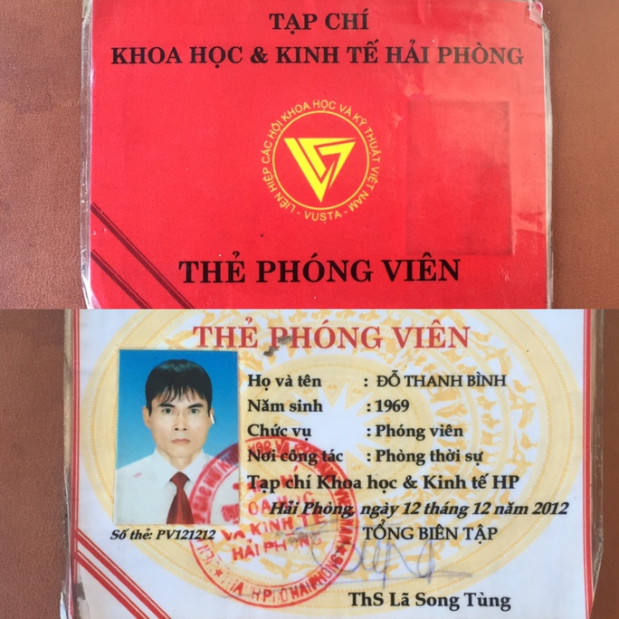 
Thẻ phóng viên của Đỗ Thanh Bình. Ảnh: C.Linh
