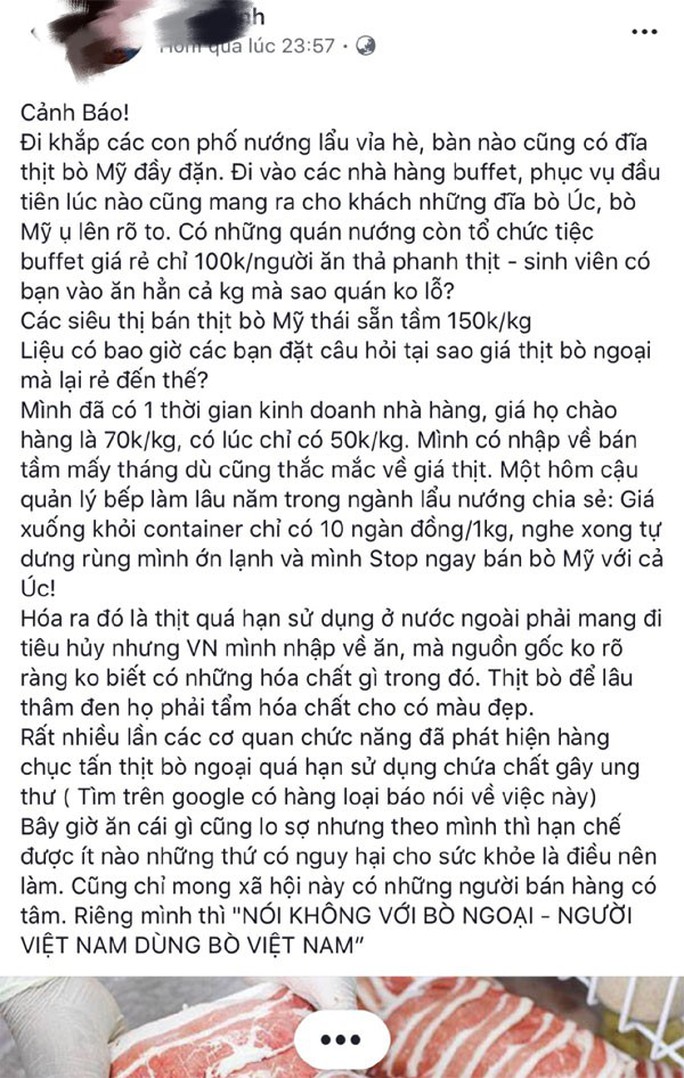 Có phải thịt bò Mỹ, Úc giá rẻ là do hết hạn sử dụng? - Ảnh 2.