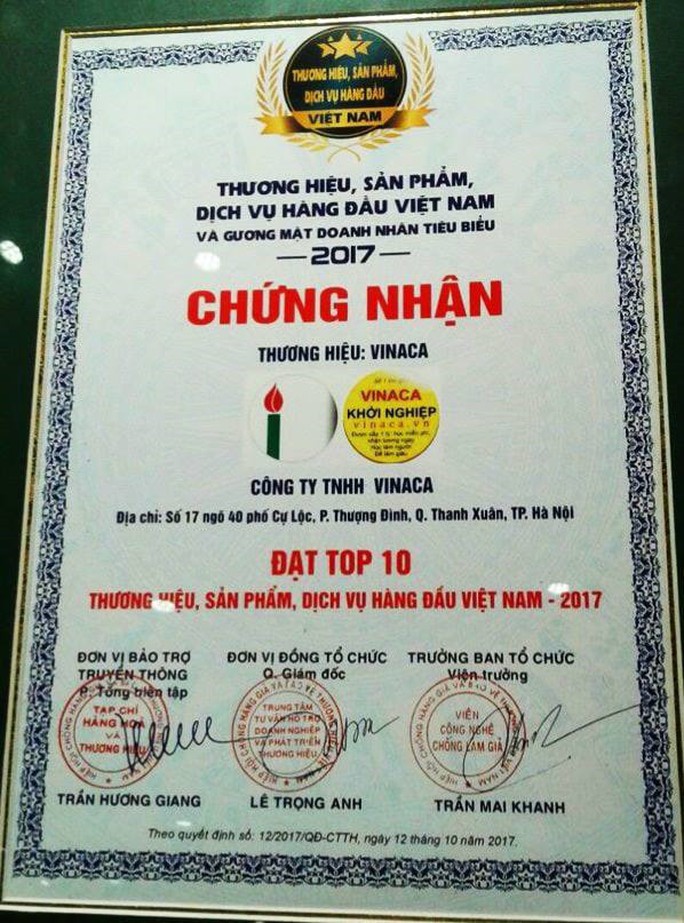 Vinaca chế thuốc ung thư từ than từng lọt Top 10 thương hiệu hàng đầu Việt Nam - Ảnh 1.