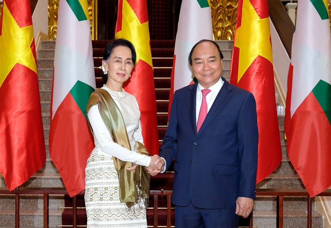 Thủ tướng đón Cố vấn Nhà nước Myanmar Aung San Suu Kyi - Ảnh 3.