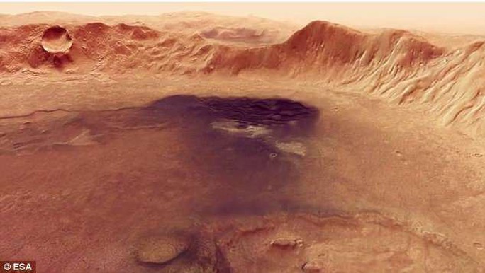 Cận cảnh miệng núi lửa rộng hơn 100 km trên Sao Hỏa  - Ảnh 5.