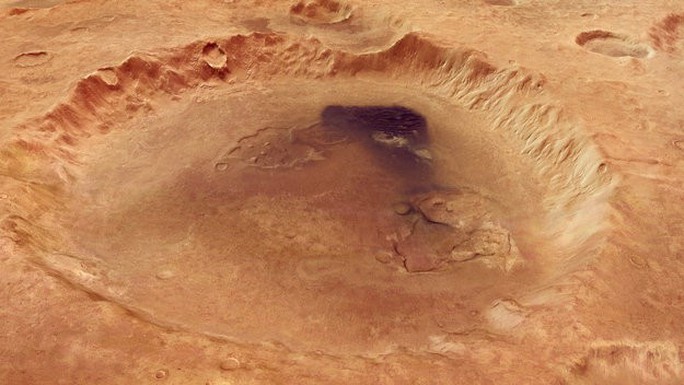 Cận cảnh miệng núi lửa rộng hơn 100 km trên Sao Hỏa  - Ảnh 2.