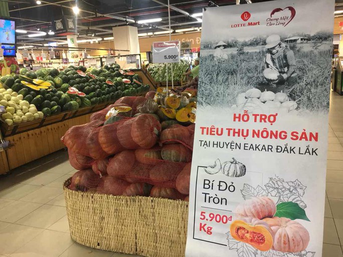 Siêu thị đồng loạt tham gia giải cứu dưa hấu, bí đỏ - Ảnh 3.