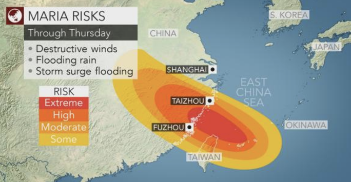 Siêu bão Maria tấn công Đài Loan, Trung Quốc nín thở - Ảnh 3.