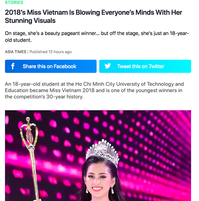 Tân Hoa hậu Việt Nam được báo chí nước ngoài khen ngợi - Ảnh 3.