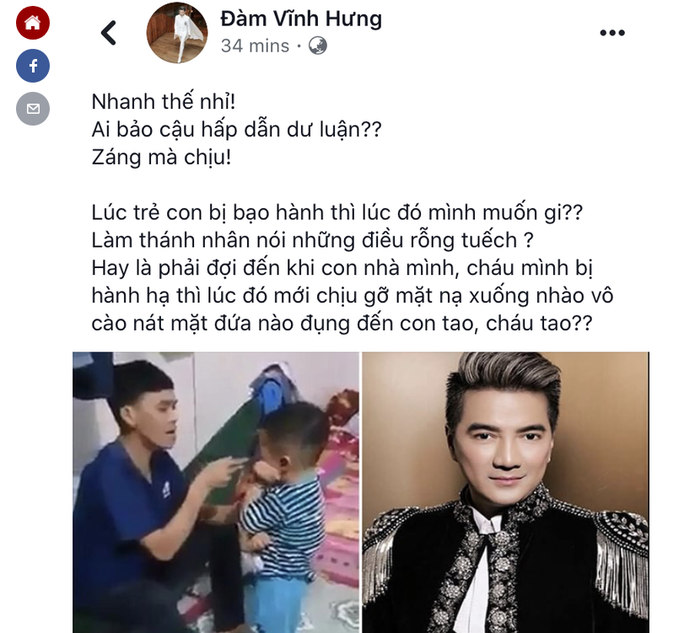 Đàm Vĩnh Hưng nói gì về việc treo thưởng, kêu gọi dạy dỗ người cha đánh con? - Ảnh 2.