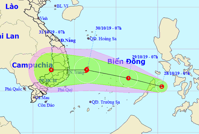 Vùng áp thấp khả năng thành bão hướng vào Nam Trung bộ - Ảnh 1.