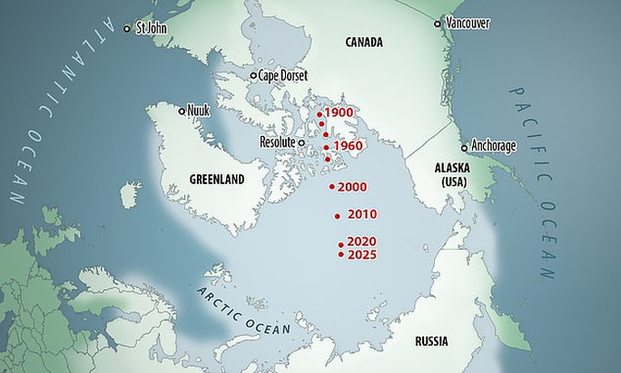 Bắc Cực trôi nhanh từ Canada sang Nga, trái đất sắp đảo ngược? - Ảnh 2.