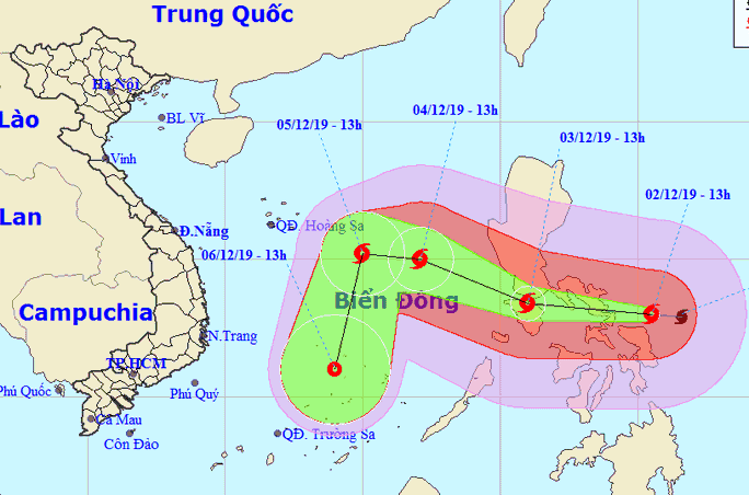 Siêu bão Kammuri giật cấp 17 đang tiến nhanh vào Biển Đông - Ảnh 1.