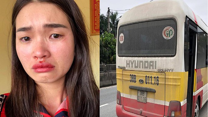 Chụp ảnh xe buýt dù lạng lách, cô gái trẻ bị giật tóc, đánh chảy máu mũi - Ảnh 1.