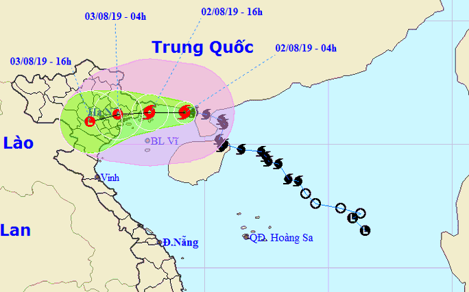 Bão số 3 giật cấp 12 đổ bộ vào Quảng Ninh-Thái Bình chiều tối nay 2-8 - Ảnh 1.