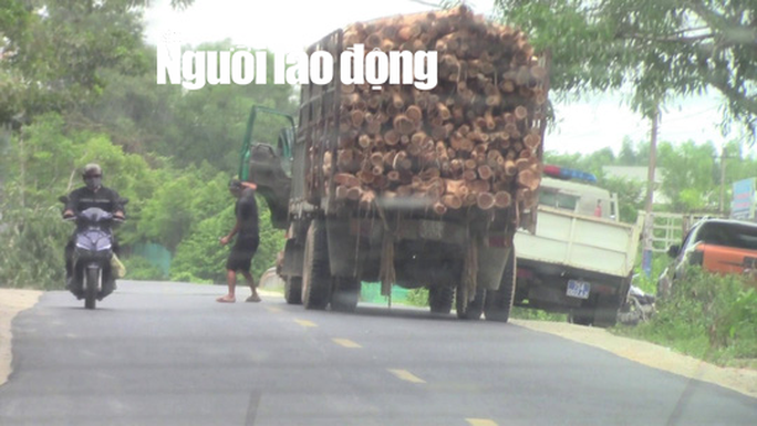 Tài xế xe chở quá tải cầm giấy tờ trình diện trong nhà người dân? - Ảnh 1.