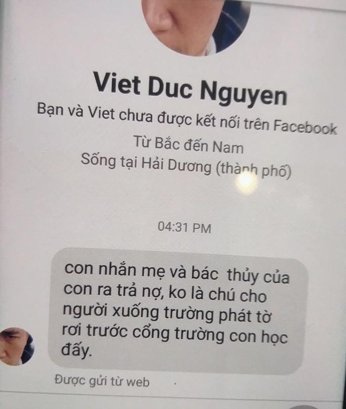 Bị giang hồ khủng bố, dù không vay nợ 150 triệu đồng  - Ảnh 2.