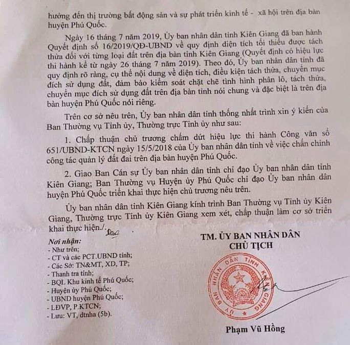 Kiên Giang xin chủ trương bỏ lệnh tạm dừng phân lô, tách thửa ở Phú Quốc - Ảnh 2. Kiên Giang xin chủ trương bỏ lệnh tạm dừng phân lô, tách thửa ở Phú Quốc - Ảnh 2.
