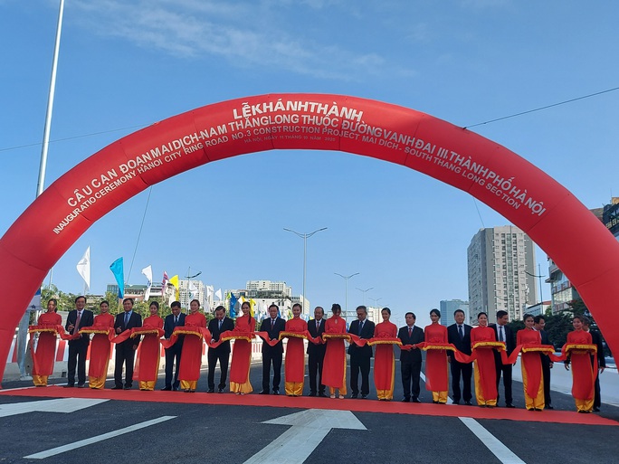 Khánh thành cầu cạn Mai Dịch - Nam Thăng Long trị giá 5.343 tỉ đồng - Ảnh 2.