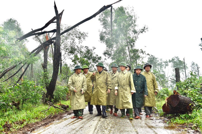  40 công nhân, chuyên gia thủy điện Rào Trăng 3 di chuyển bằng đường rừng đến Rào Trăng 4 - Ảnh 1.