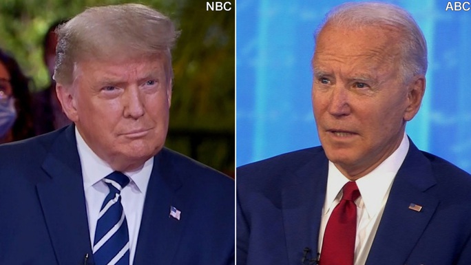 Tổng thống Trump toát mồ hôi trong phiên hỏi - đáp với cử tri - Ảnh 1. Tổng thống Trump toát mồ hôi trong phiên hỏi - đáp với cử tri - Ảnh 1.