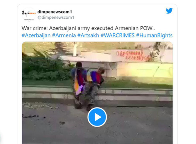 Azerbaijan phản ứng về video lính làm nhục và hành quyết tù binh Armenia - Ảnh 1. Azerbaijan phản ứng về video lính làm nhục và hành quyết tù binh Armenia - Ảnh 1.