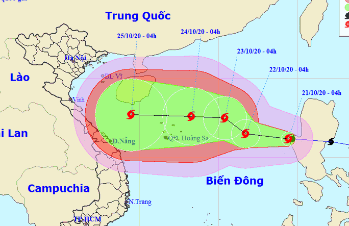 Bão số 8 hướng vào miền Trung với sức gió mạnh nhất giật cấp 14 - Ảnh 1.