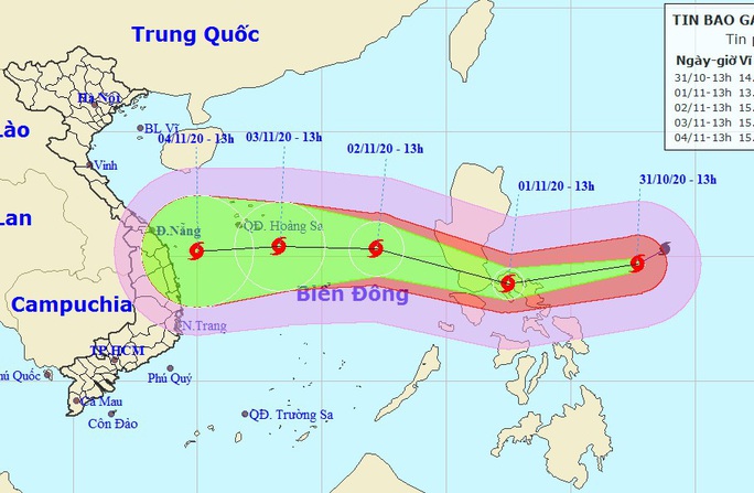 Siêu bão Goni sức gió tới 220 km/giờ di chuyển nhanh vào Biển Đông - Ảnh 1.