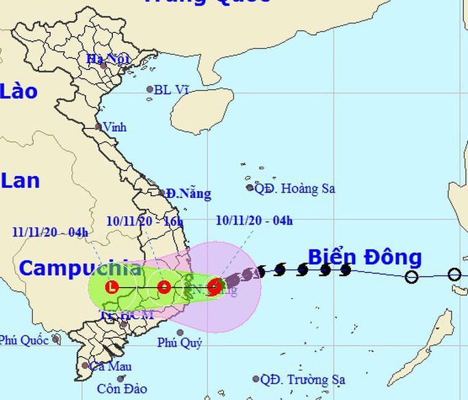 Bão số 12 giật cấp 12 đổ bộ từ Bình Định - Ninh Thuận trong sáng nay 10-11 - Ảnh 1.