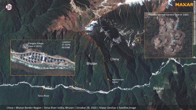 Ảnh vệ tinh: Trung Quốc xây làng trên đất Bhutan? - Ảnh 1. Ảnh vệ tinh: Trung Quốc xây làng trên đất Bhutan? - Ảnh 1.