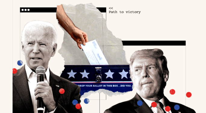 Bầu cử Mỹ: Bang Wisconsin bất ngờ đổi màu từ hồng sang xanh nhạt, ông Biden thêm hy vọng - Ảnh 1. Bầu cử Mỹ: Bang Wisconsin bất ngờ đổi màu từ hồng sang xanh nhạt, ông Biden thêm hy vọng - Ảnh 1.