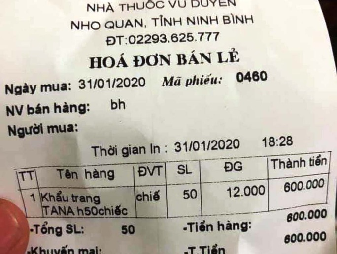 Công ty dược phẩm chặt chém 600.000 đồng/hộp khẩu trang phòng virus corona - Ảnh 2. Công ty dược phẩm chặt chém 600.000 đồng/hộp khẩu trang phòng virus corona - Ảnh 2.