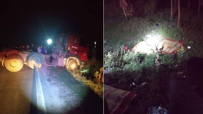 Va chạm với xe đầu kéo trong đêm, 2 vợ chồng cùng con gái tử vong thương tâm - Ảnh 1. Va chạm với xe đầu kéo trong đêm, 2 vợ chồng cùng con gái tử vong thương tâm - Ảnh 1.