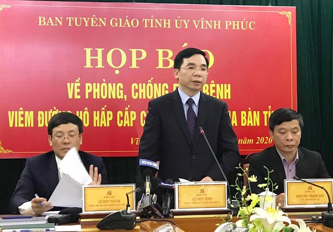 Vĩnh Phúc họp báo: Đang nghiên cứu trường hợp nữ công nhân về từ Vũ Hán lây bệnh cho 5 người khác - Ảnh 1. Vĩnh Phúc họp báo: Đang nghiên cứu trường hợp nữ công nhân về từ Vũ Hán lây bệnh cho 5 người khác - Ảnh 1.