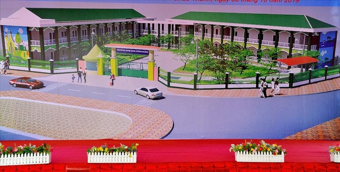 An Giang: Nghiệm thu giai đoạn 1 công trình Trường Mầm non Công đoàn - Ảnh 1.