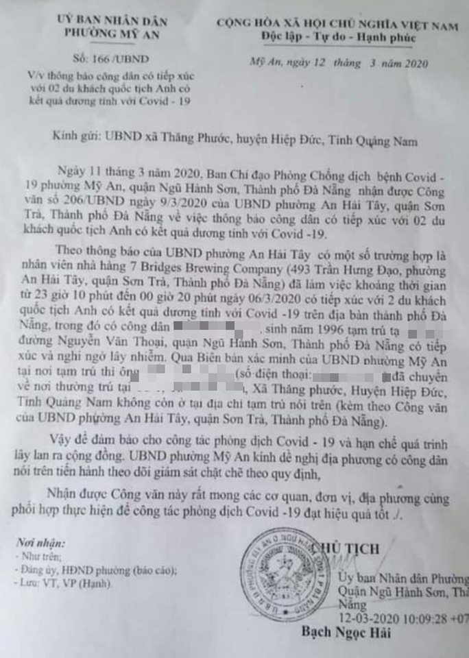 Cô gái Quảng Nam tiếp xúc 2 người Anh mắc Covid-19 trong 5 giờ có xét nghiệm âm tính - Ảnh 2. Cô gái Quảng Nam tiếp xúc 2 người Anh mắc Covid-19 trong 5 giờ có xét nghiệm âm tính - Ảnh 2.