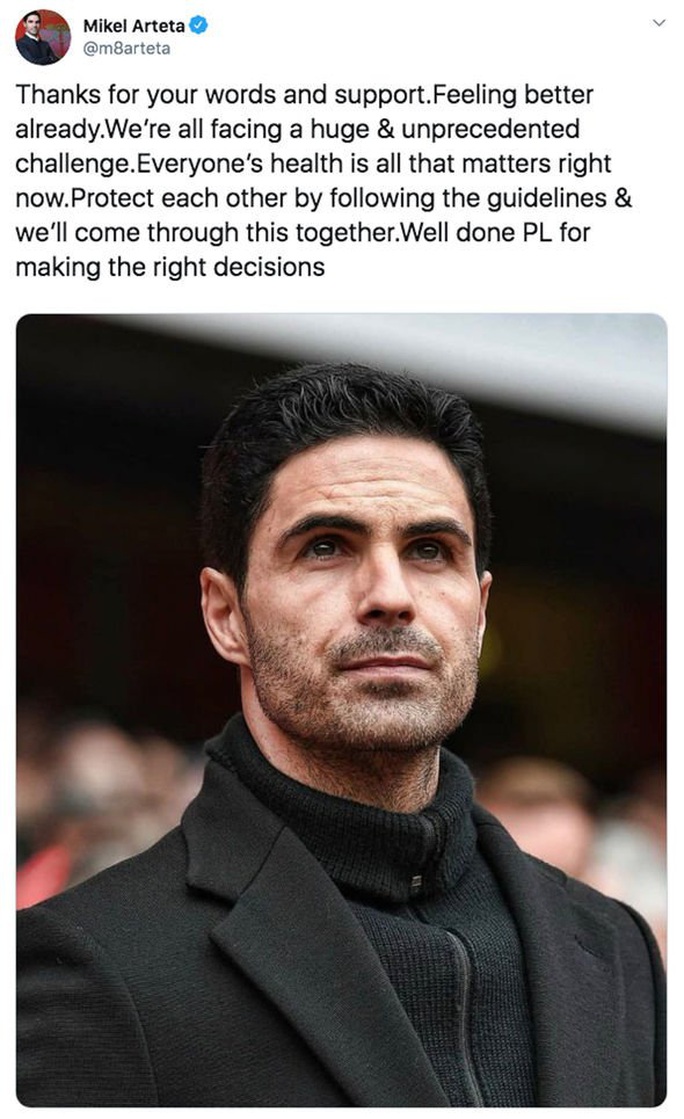Mắc Covid-19, Arteta và Hudson-Odoi được chữa trị ra sao? - Ảnh 2. Mắc Covid-19, Arteta và Hudson-Odoi được chữa trị ra sao? - Ảnh 2.