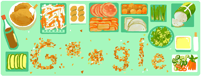 Bánh mì Việt được tôn vinh trên Google Doodle - Ảnh 1. Bánh mì Việt được tôn vinh trên Google Doodle - Ảnh 1.