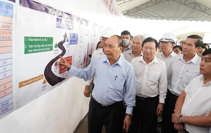 Thủ tướng kiểm tra tiến độ cao tốc Trung Lương – Mỹ Thuận - Ảnh 1.