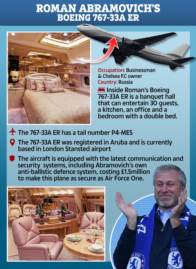 Ngắm cung điện bay 80 triệu USD của tỉ phú Abramovich - Ảnh 2. Ngắm cung điện bay 80 triệu USD của tỉ phú Abramovich - Ảnh 2.