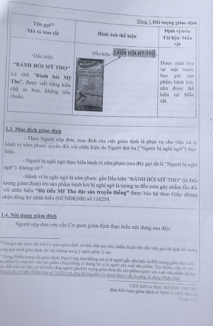 Sử dụng dòng chữ Bánh hỏi Mỹ Tho, một doanh nghiệp bị kiện - Ảnh 1.