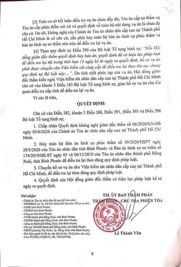 Vụ bị cáo nhảy lầu tự tử tại TAND tỉnh Bình Phước: Hủy án sơ thẩm, phúc thẩm để điều tra lại - Ảnh 2. Vụ bị cáo nhảy lầu tự tử tại TAND tỉnh Bình Phước: Hủy án sơ thẩm, phúc thẩm để điều tra lại - Ảnh 2.