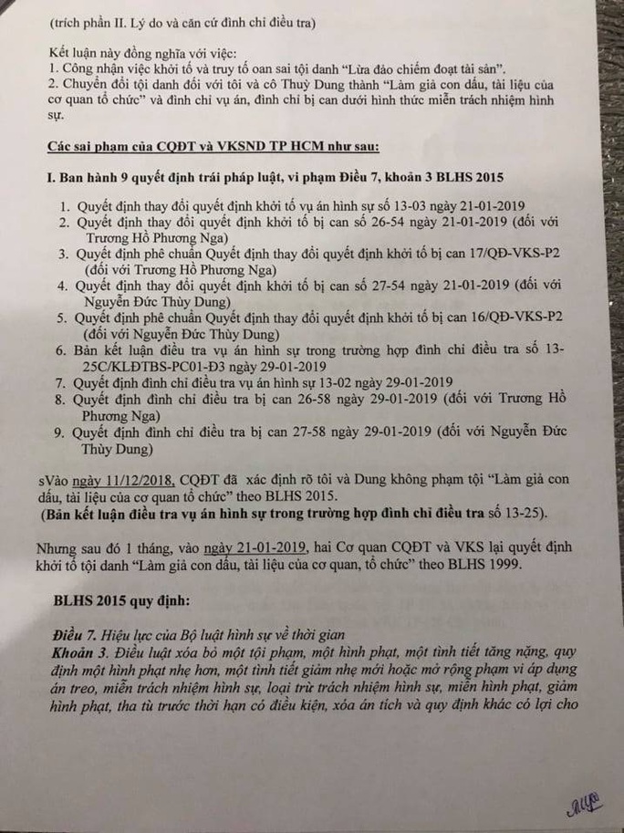 Vì sao hoa hậu Phương Nga tố cáo Công an và VKSND TP HCM? - Ảnh 2.