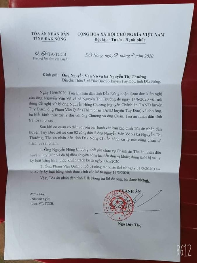 Gây oan sai 2 người dân, chánh án và thẩm phán bị kỷ luật - Ảnh 4.