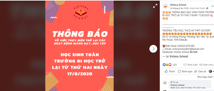 Thông báo học giữa mùa dịch bệnh Covid-19, phụ huynh lo lắng - Ảnh 1. Thông báo học giữa mùa dịch bệnh Covid-19, phụ huynh lo lắng - Ảnh 1.