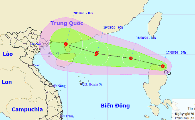 Áp thấp nhiệt đới khả năng mạnh lên thành bão hướng thẳng vào Biển Đông - Ảnh 1.