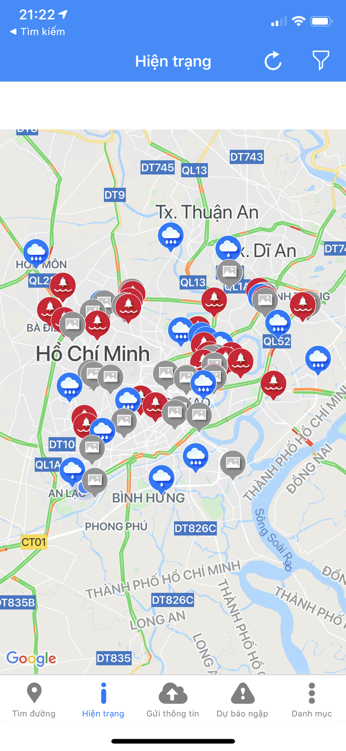 Lần đầu tiên ứng dụng cảnh báo ngập TP HCM phát thông báo khẩn cho người dân - Ảnh 1.