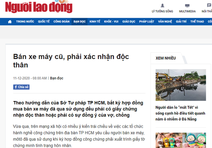 TP HCM xác minh nội dung bán xe máy cũ mà Báo Người Lao Động phản ánh - Ảnh 1. TP HCM xác minh nội dung bán xe máy cũ mà Báo Người Lao Động phản ánh - Ảnh 1.