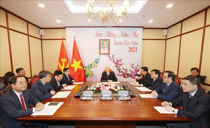 Tổng Bí thư, Chủ tịch nước Nguyễn Phú Trọng điện đàm với tân Tổng Bí thư Lào - Ảnh 1.