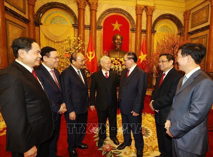 Tổng Bí thư, Chủ tịch nước Nguyễn Phú Trọng chủ trì gặp mặt, chúc Tết - Ảnh 9.