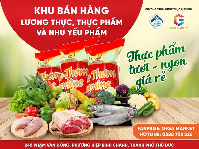 Khu bán hàng lương thực thực phẩm và nhu yếu phẩm Giga Market đi vào hoạt động - Ảnh 1.